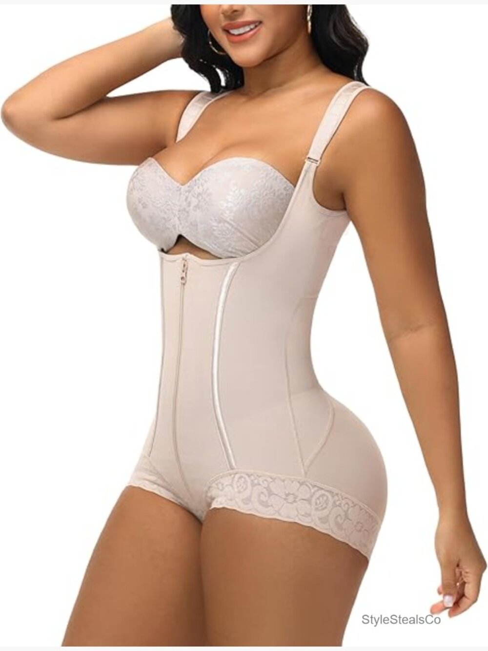 Open Bust Shapewear Bodysuit Tummy Control Butt Lifter Fajas Colombianas
